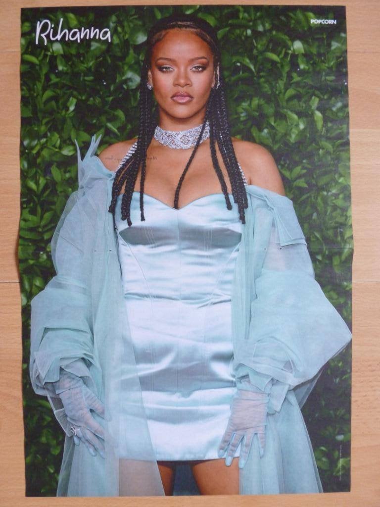 Poster van Rihanna uit Duits tijdschrift Popcorn, Verzamelen, Ophalen of Verzenden, Nieuw, A1 t/m A3, Muziek