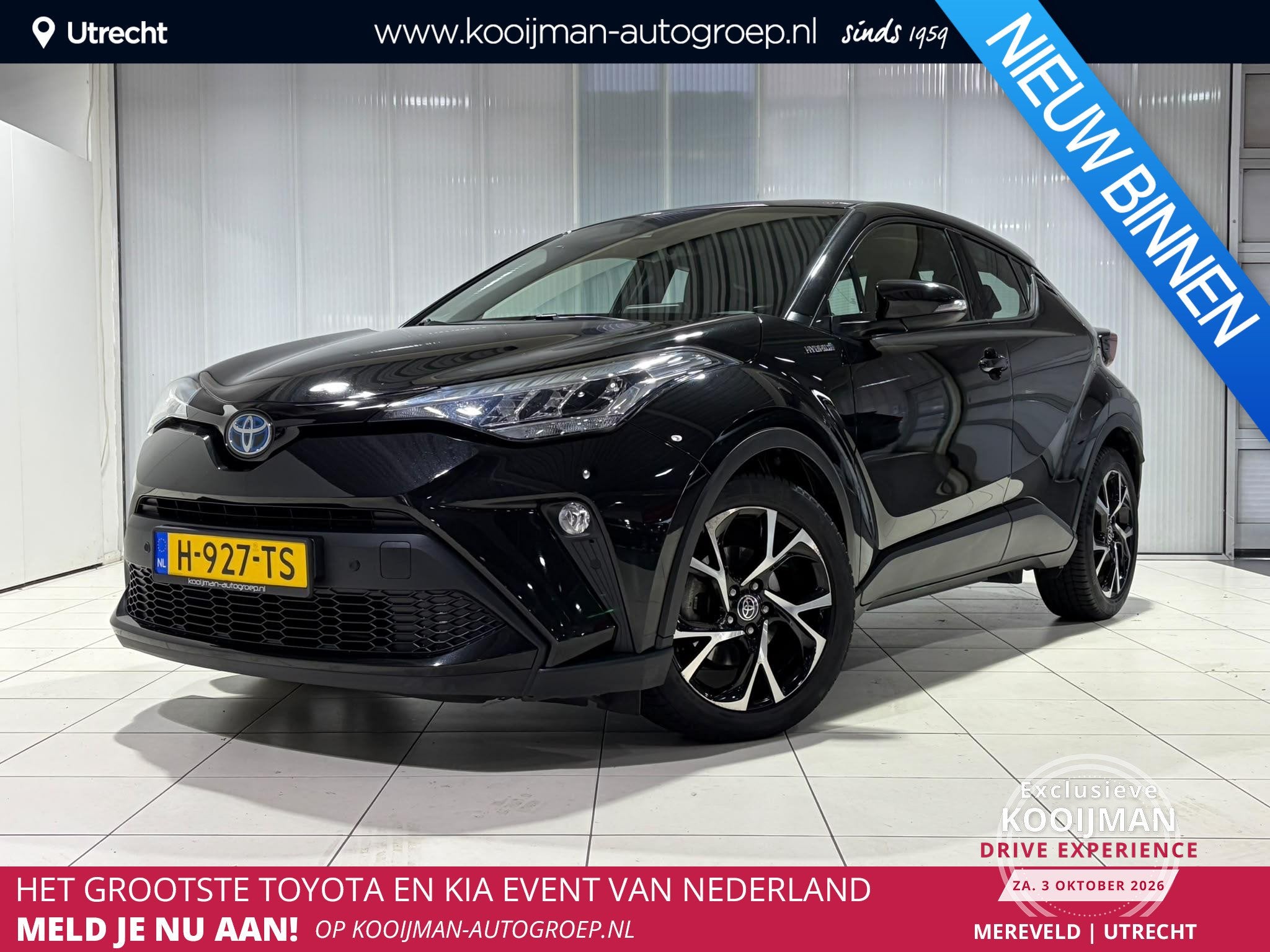 Toyota C-HR 1.8 Hybrid Dynamic Navigatie, adaptive cruise, a, Stof, Euro 6, 4 cilinders, Origineel Nederlands
