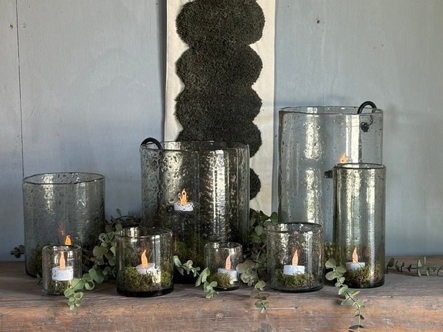 SFEER VERZEKERD nieuw Windlicht bubbleglas div. afmetingen, Windlicht, Nieuw, Ophalen of Verzenden, Glas