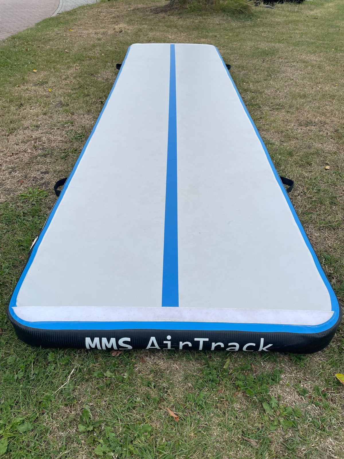 MMS AirTrack - Opblaasbare turnbaan (4 meter), Sport en Fitness, Ophalen, Zo goed als nieuw, Blauw, Materiaal