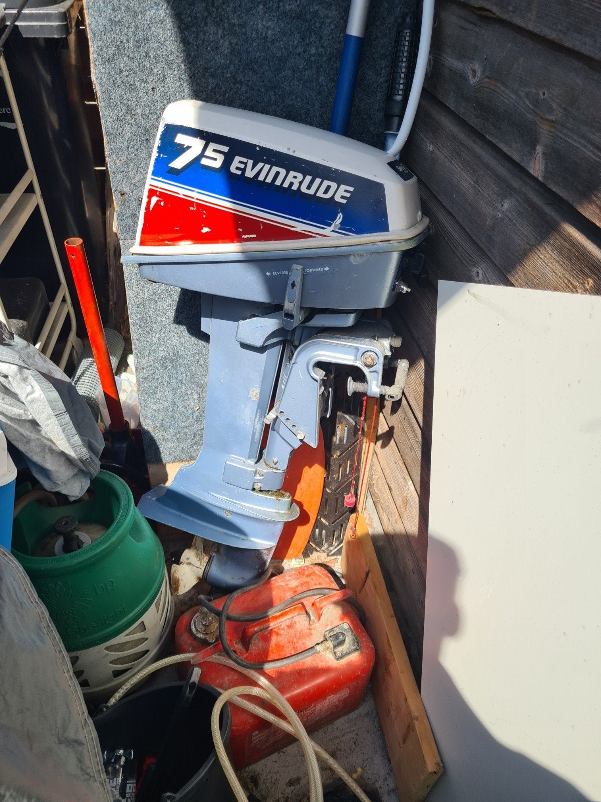 evinrude 7.5 pk onderdelen 99,-/ yam 340s rubberboot 295,-, Ophalen, Gebruikt, 5 tot 10 pk, Buitenboordmotor