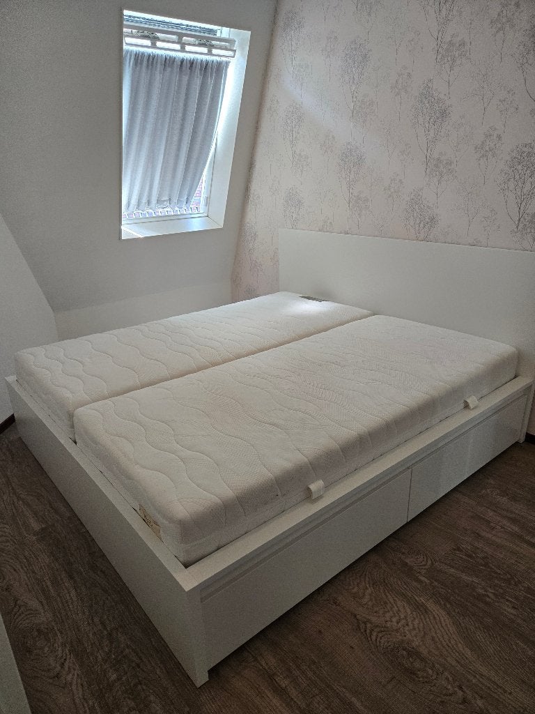 2 persoons bed, Huis en Inrichting, Slaapkamer | Bedden, Ophalen, Gebruikt, Eenpersoons, Overige maten
