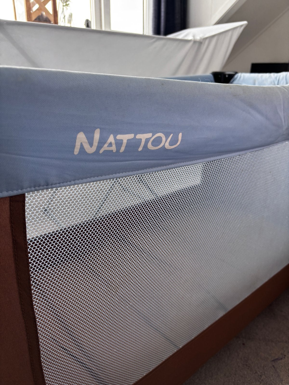 Nattou Campingbedje met extra matras - Ideaal voor reizen, Kinderen en Baby's, Ophalen, Gebruikt, Reisbedje