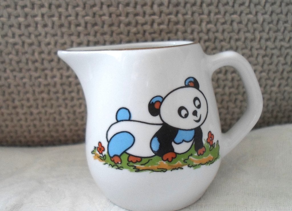 Douwe Egberts. Melkkannetje Panda Kinderserviesje. Porselein, Verzamelen, Ophalen of Verzenden, Zo goed als nieuw