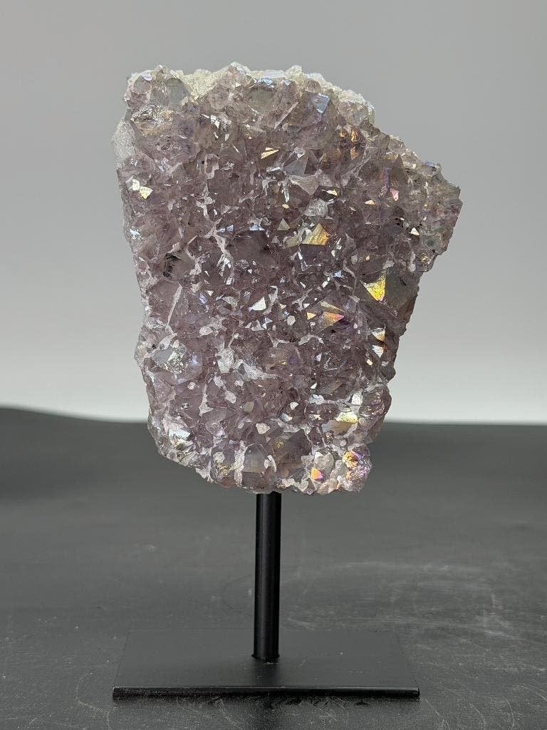 Angel Aura Titanium Kwarts op voet, Ophalen of Verzenden, Mineraal