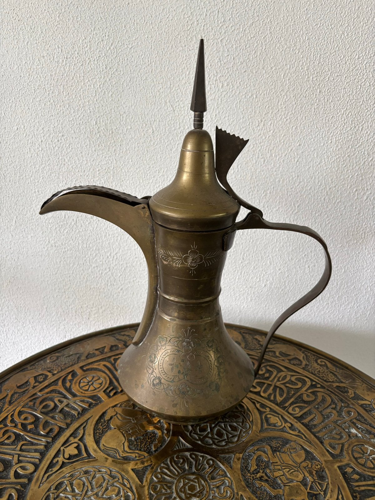 Antieke Arabische Dallah Koffiepot - Messing, Ophalen of Verzenden