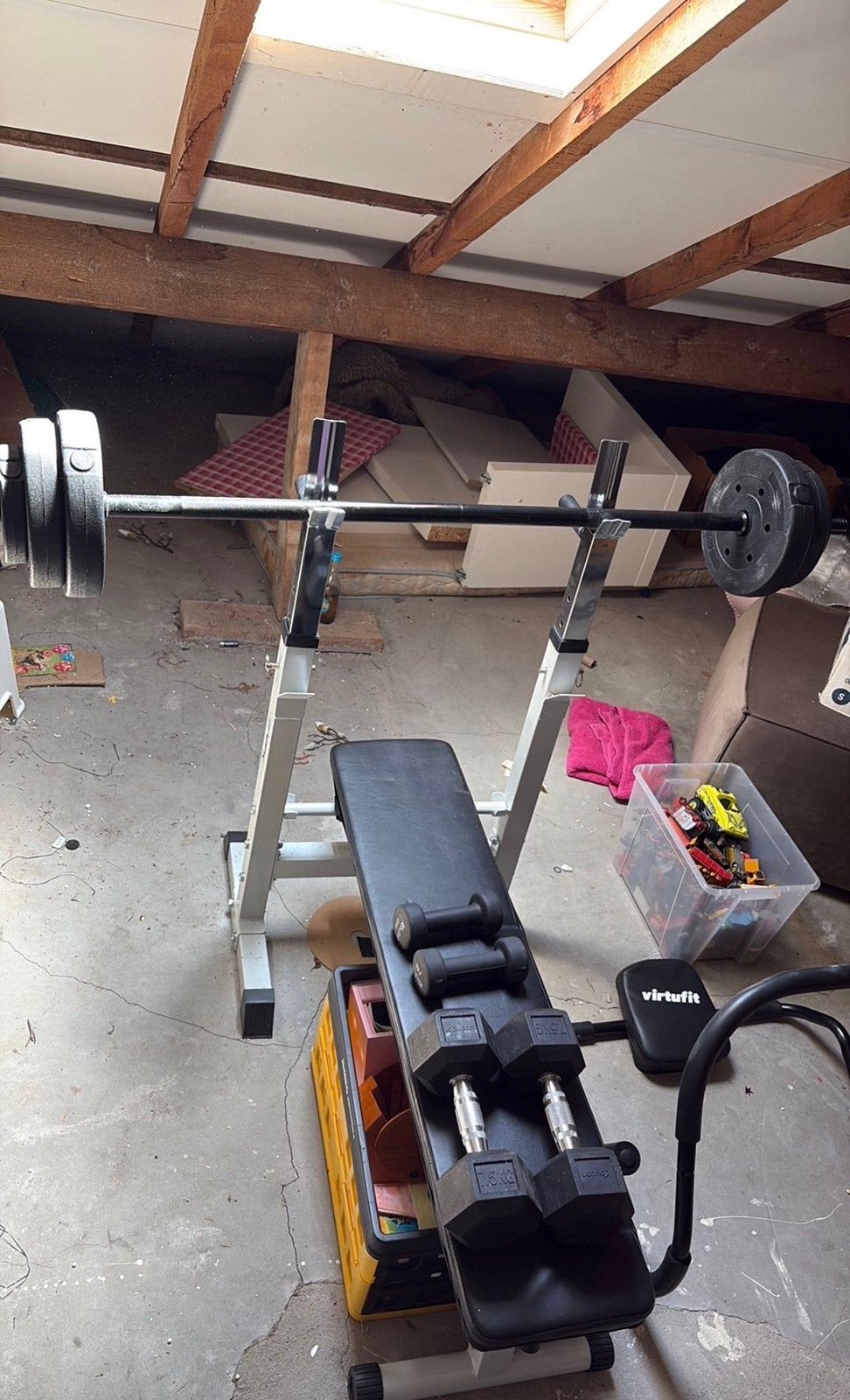 Halterbank (benchpress), Ophalen, Zo goed als nieuw, Fitnessbank
