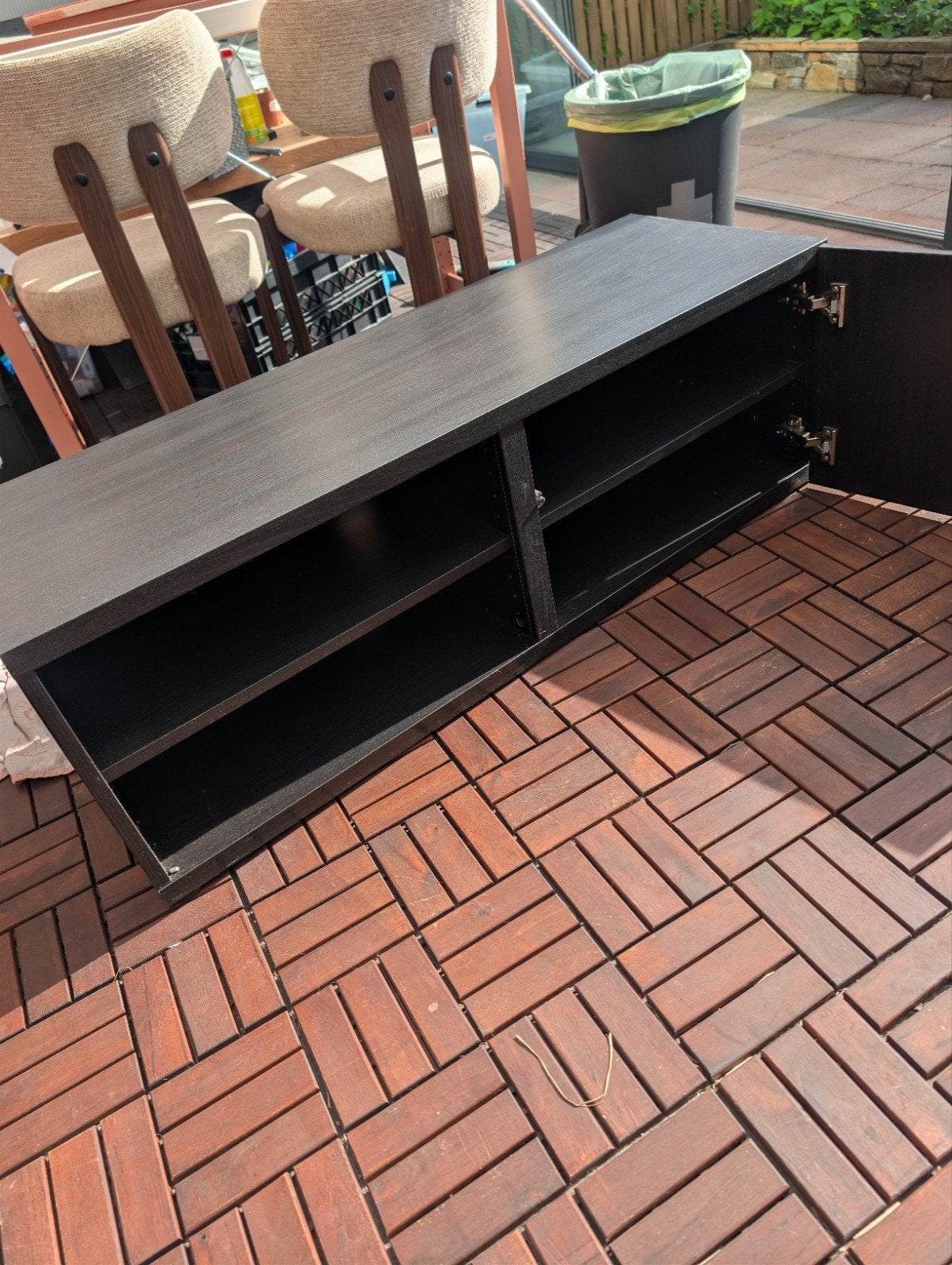 IKEA BESTA TV Meubel 120x42x38 cm - Zwartbruin, 100 tot 150 cm, Ophalen of Verzenden, Zo goed als nieuw, Minder dan 100 cm
