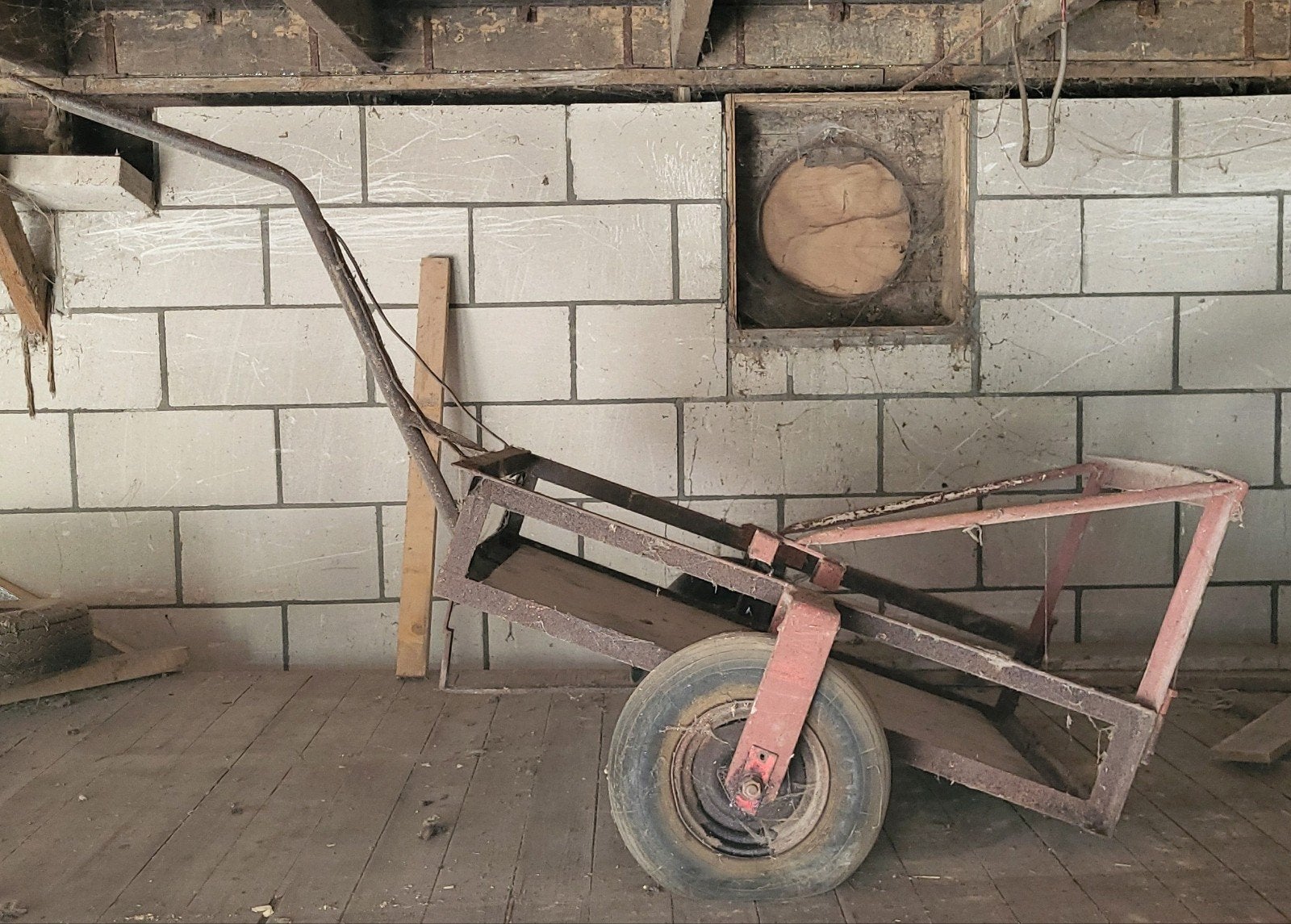Oude handkar / boerenkar – stalen frame – opknapper, Ophalen, Gebruikt