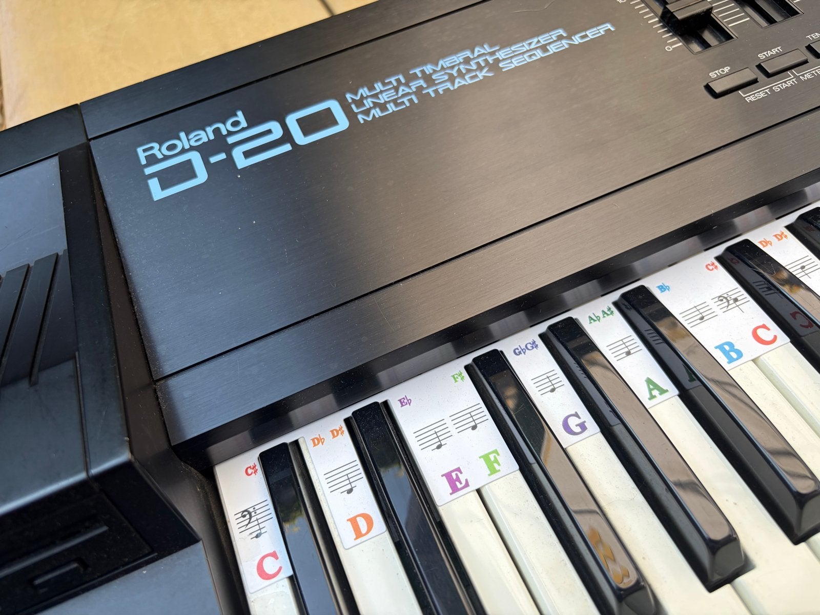Roland D-20 Synthesizer, Roland, Ophalen of Verzenden, Met midi-aansluiting, 61 toetsen