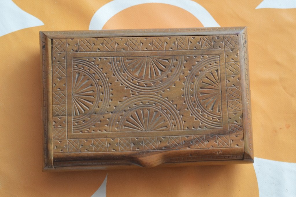 Houten sieraden doosje indonesie, Antiek en Kunst, Curiosa en Brocante, Ophalen of Verzenden