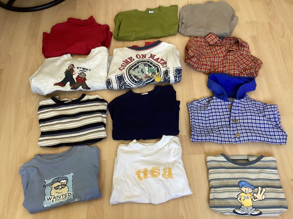Jongenskleding shirts maat 110/116 lange en korte mouw, Ophalen of Verzenden, Gebruikt, Jongen, Shirt of Longsleeve
