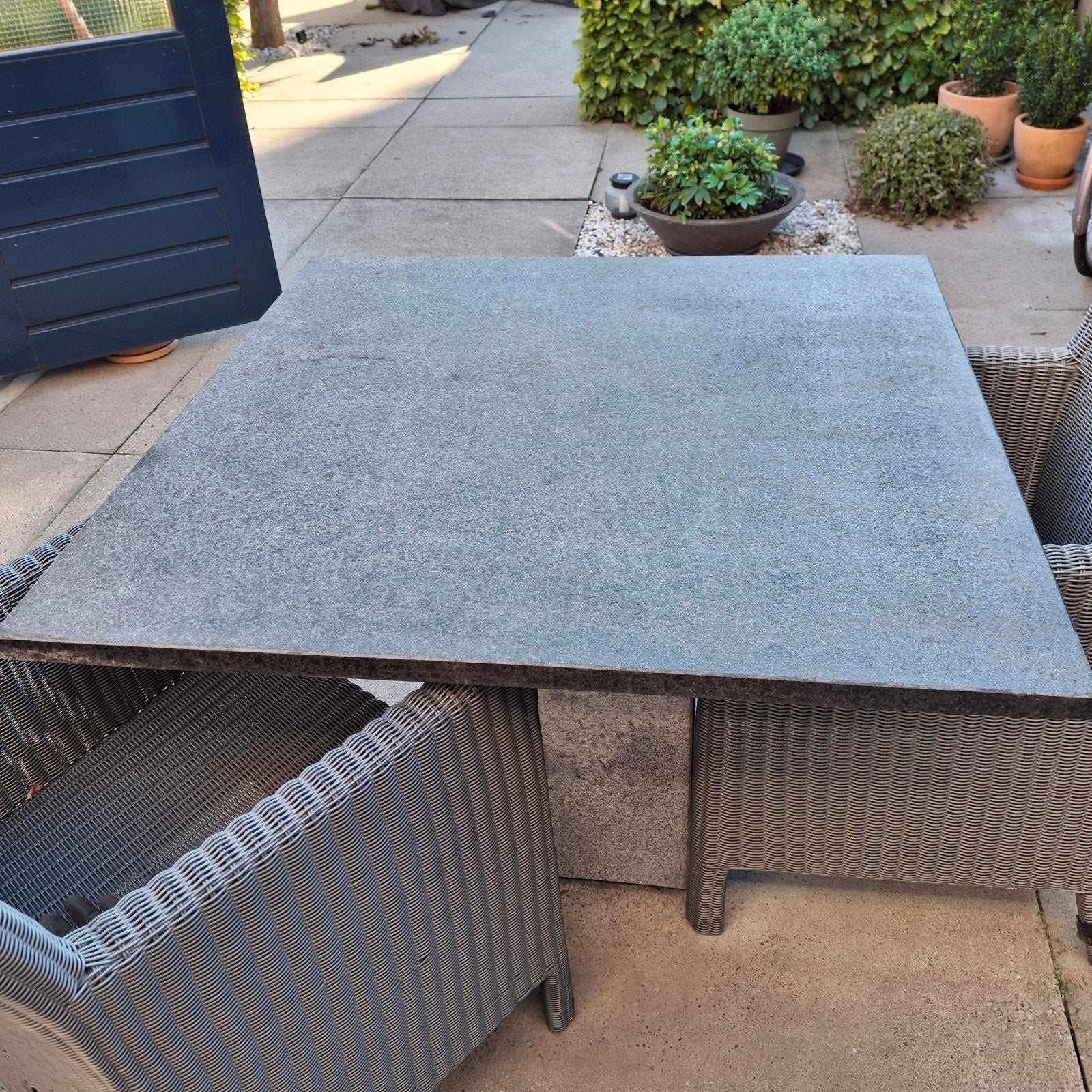 Granieten tuintafel 100x100cm, Ophalen, Vierkant, Overige materialen
