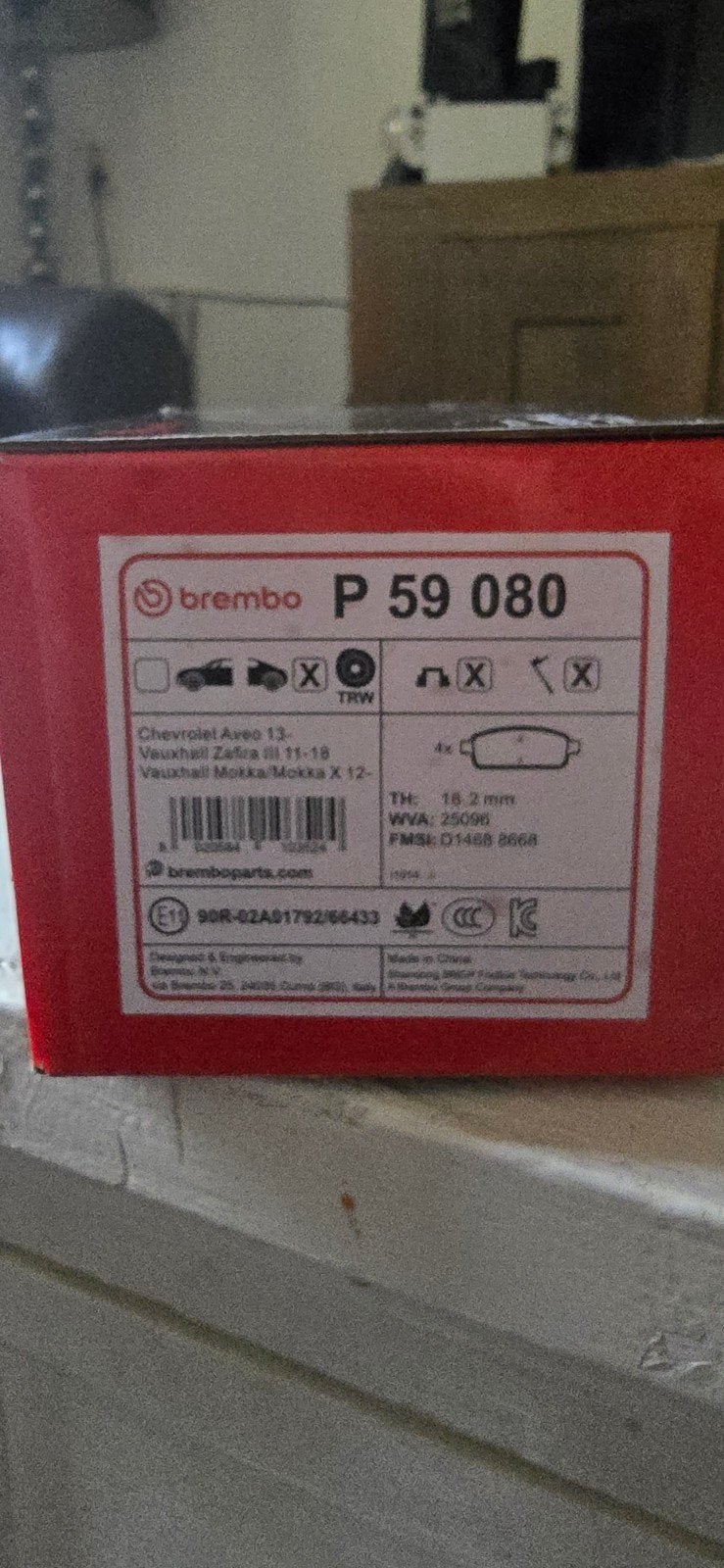 Brembo P59080 remblokken achterzijde Chevrolet/Opel, Auto-onderdelen, Remmen en Aandrijving, Ophalen of Verzenden, Nieuw, Chevrolet