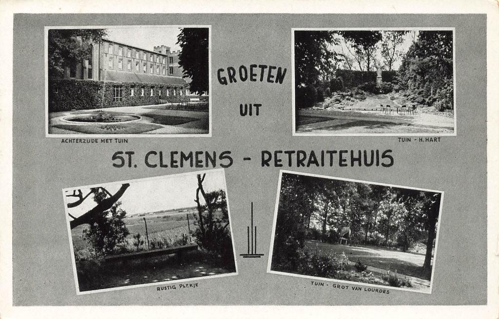 Groeten uit St. Clemens-Retraitehuis, Noordwijkerhout, Ophalen of Verzenden, 1940 tot 1960, Gelopen, Zuid-Holland