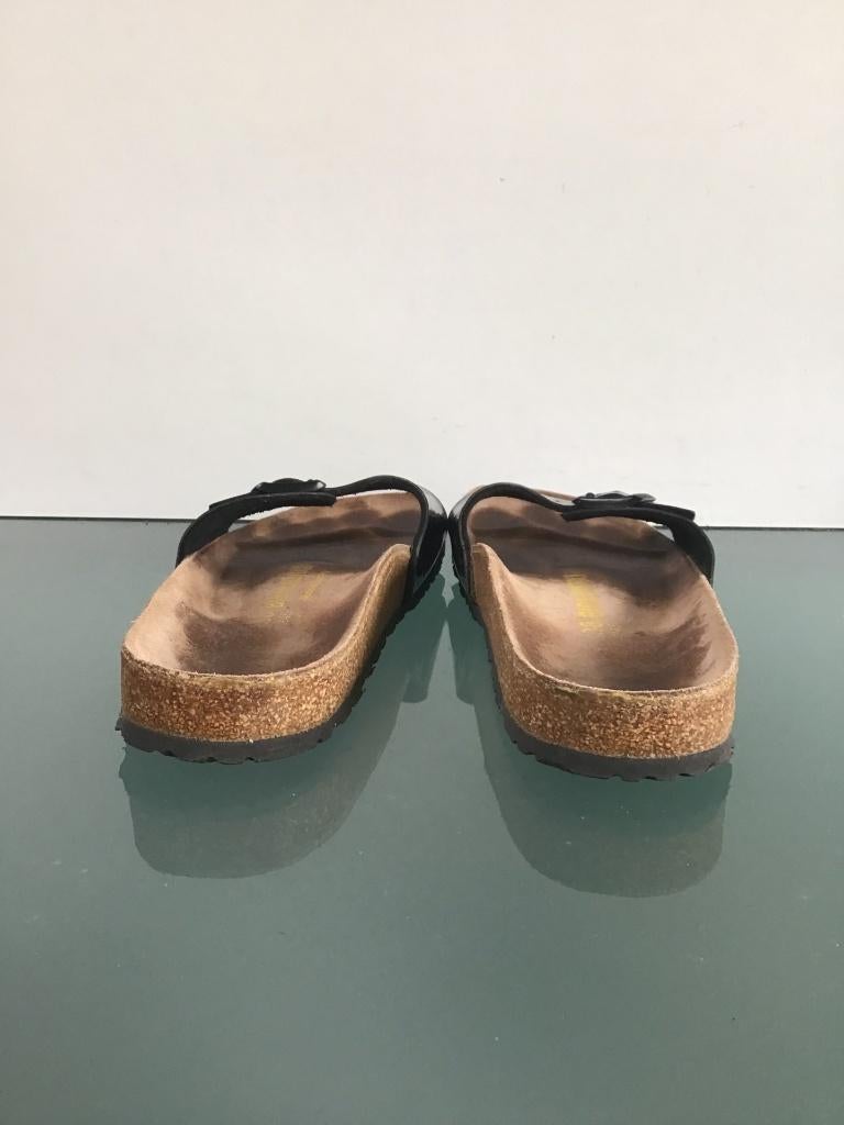 Birkenstock Madrid zwart 38 slippers | Gratis verzenden, Kleding | Dames, Schoenen, Slippers, Verzenden, Zwart, Zo goed als nieuw