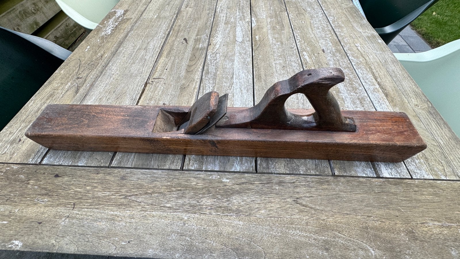 Antieke houten reischaaf – ca. 70 cm, Ophalen of Verzenden