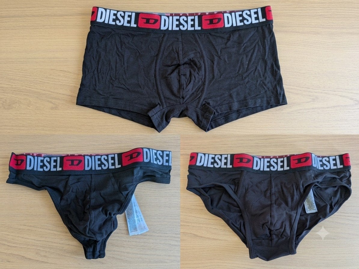 Diesel ondergoed set maat L - string, slip en boxershort, Diesel, Verzenden, Zwart, Setje