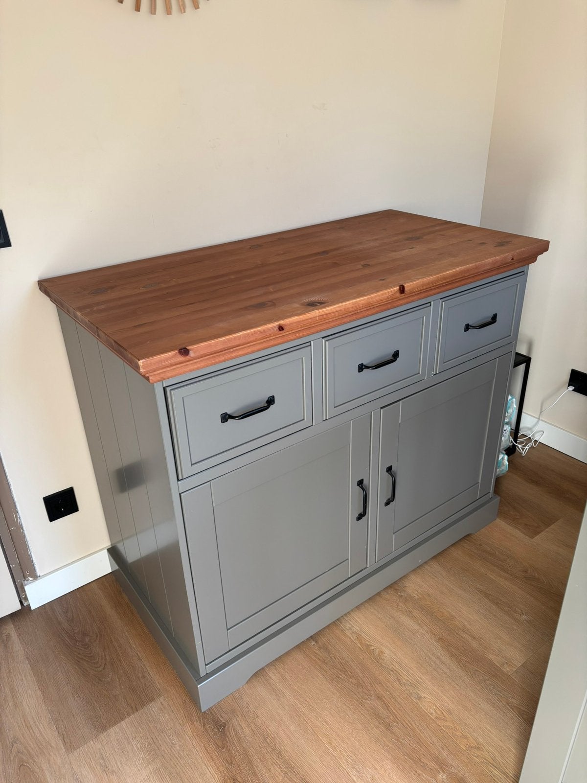Kidsmill Savigno commode | grijs met een houten blad, Ophalen, Gebruikt