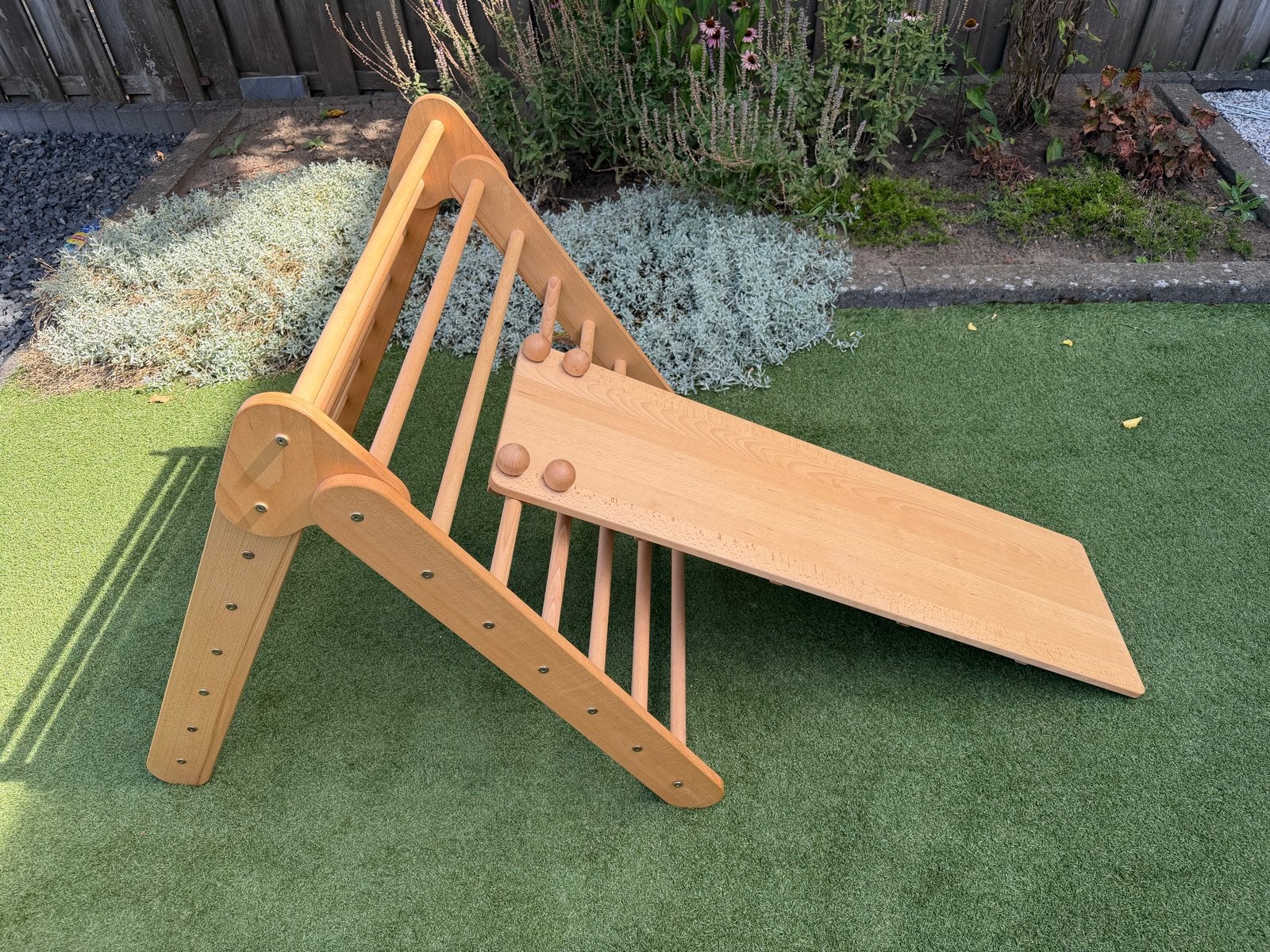 Houten Klimrek met Glijbaan voor Kinderen, Ophalen, Zo goed als nieuw, Glijbaan