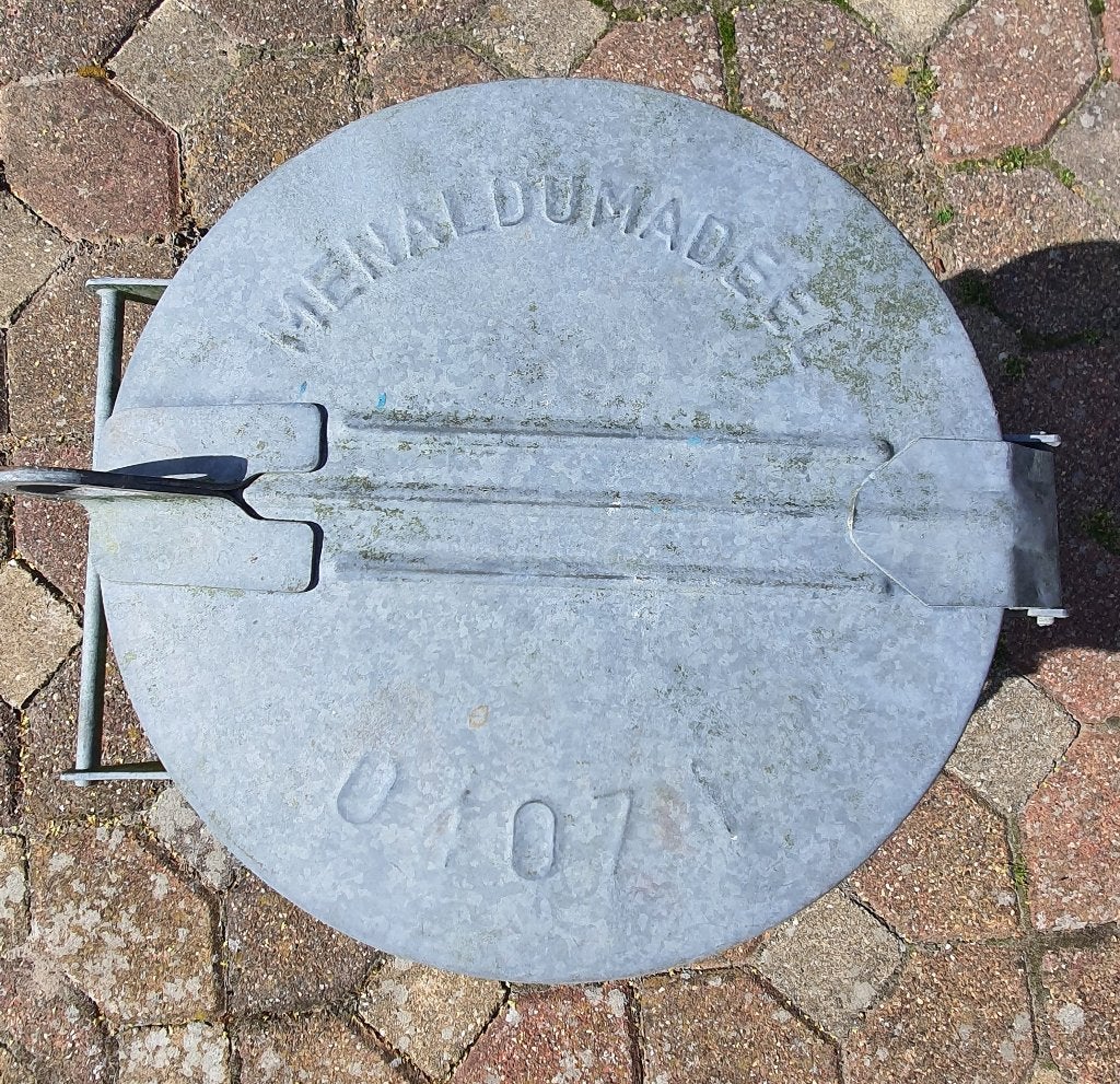 Unieke zinken vuilnisemmer Gemeente Menaldumadeel! 20 euro!, Tuin en Terras, Ophalen, Gebruikt
