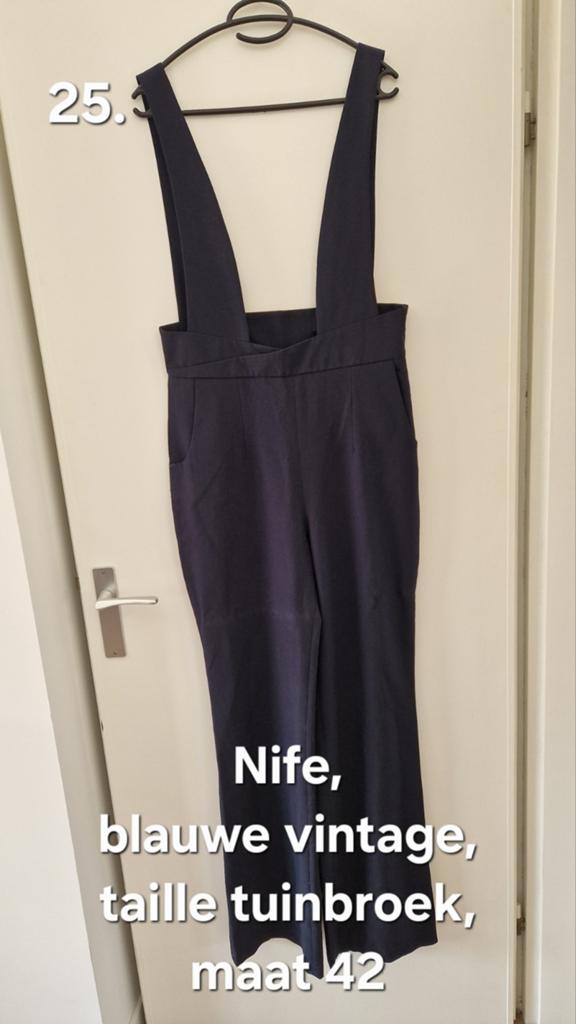 Nife, taille tuinbroek, maat 42, Nife, Blauw, Maat 42/44 (L), Ophalen of Verzenden