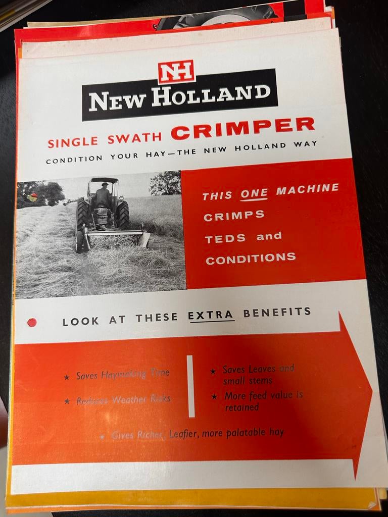 New Holland Single Swath Crimper Folder Jaren '60, Ophalen of Verzenden, Zo goed als nieuw