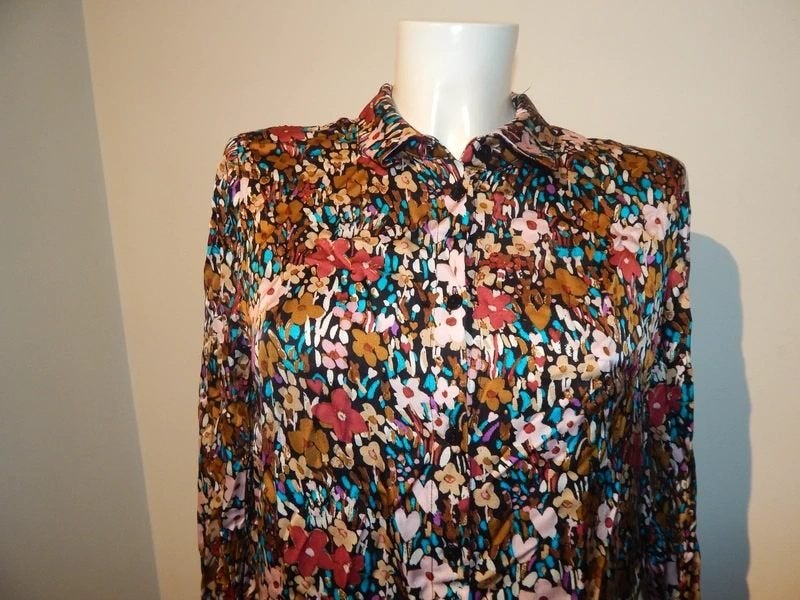 Fabienne Chapot blouse bloemen print kleuren mt 40, Maat 38/40 (M), Overige kleuren, Verzenden, Zo goed als nieuw