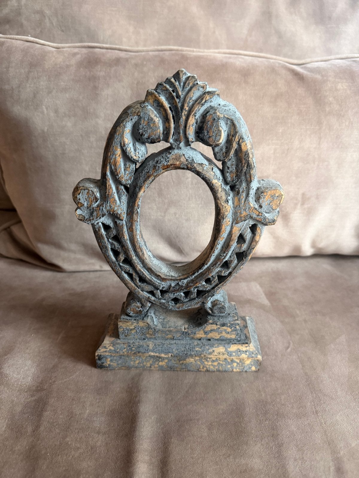 Decoratief houten beeld, Ophalen, Gebruikt, Grijs, Vintage