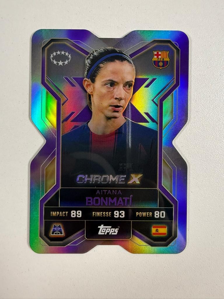 Aitana Bonmati /75 Chrome X Match Attax Extra 2026, Ophalen of Verzenden, Nieuw, Buitenlandse clubs, Poster, Plaatje of Sticker