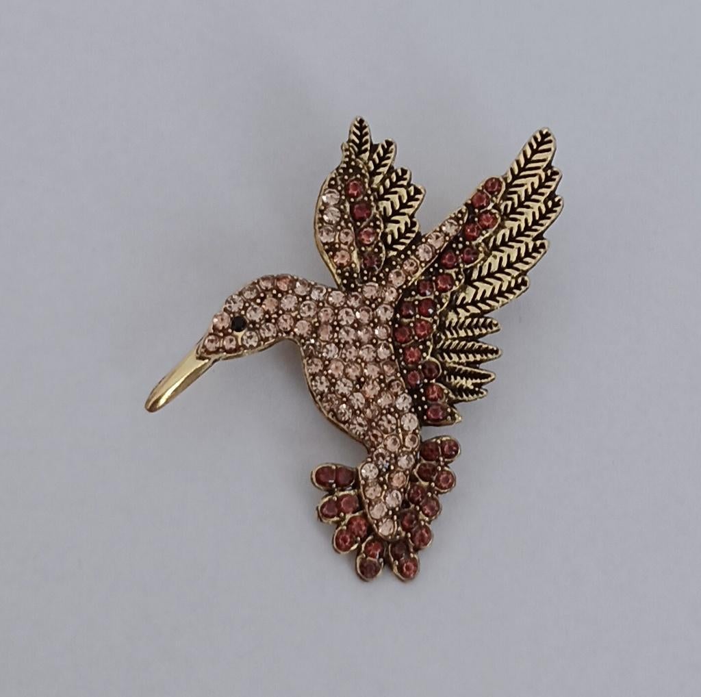 Kolibrie broche, Overige materialen, 4 tot 7 cm, Overige kleuren, Nieuw