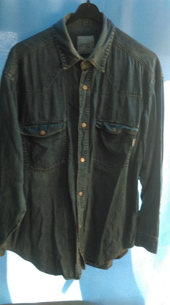 Esprit heren overhemd, jeans, blauw, Kleding | Heren, Overhemden, Blauw, Zo goed als nieuw, Esprit, Halswijdte 39/40 (M)