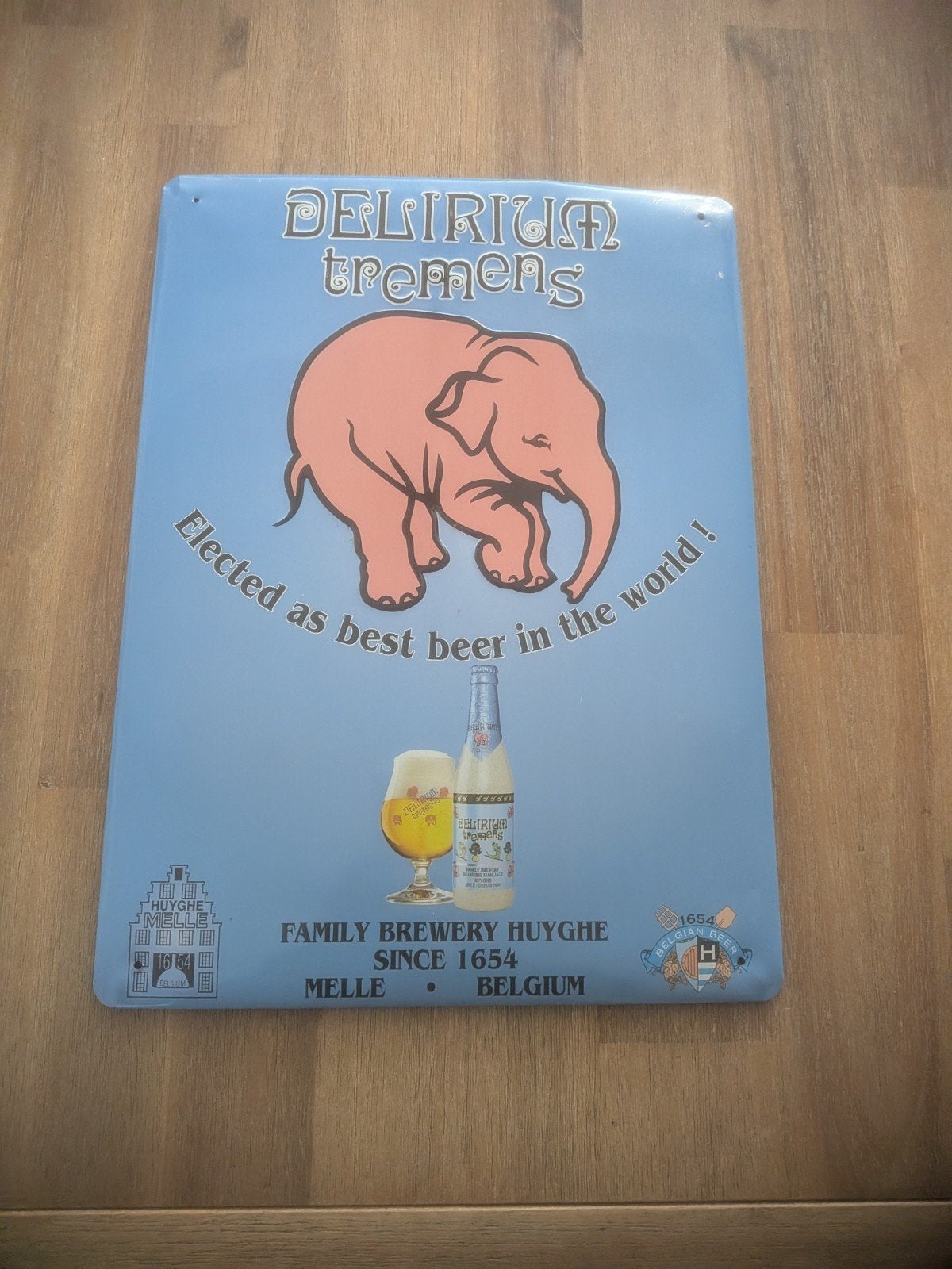 Delirium Tremens Reclamebord - Metalen Plaat, Ophalen of Verzenden, Gebruikt, Reclamebord