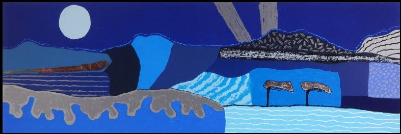 Zeefdruk Ronald Boonacker Aruba met lijst, oplage 77/125., Antiek en Kunst, Ophalen of Verzenden