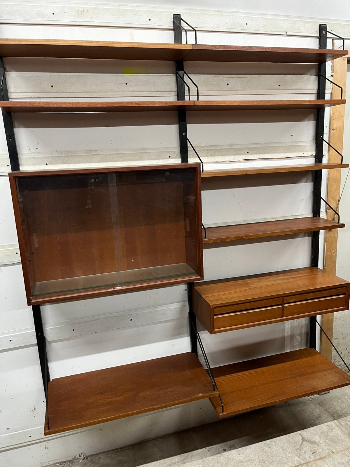 Cadovius wandsysteem vintage teak retro jaren 60 €1095 kast, Gebruikt, Met deur(en), 150 tot 200 cm, Teakhout