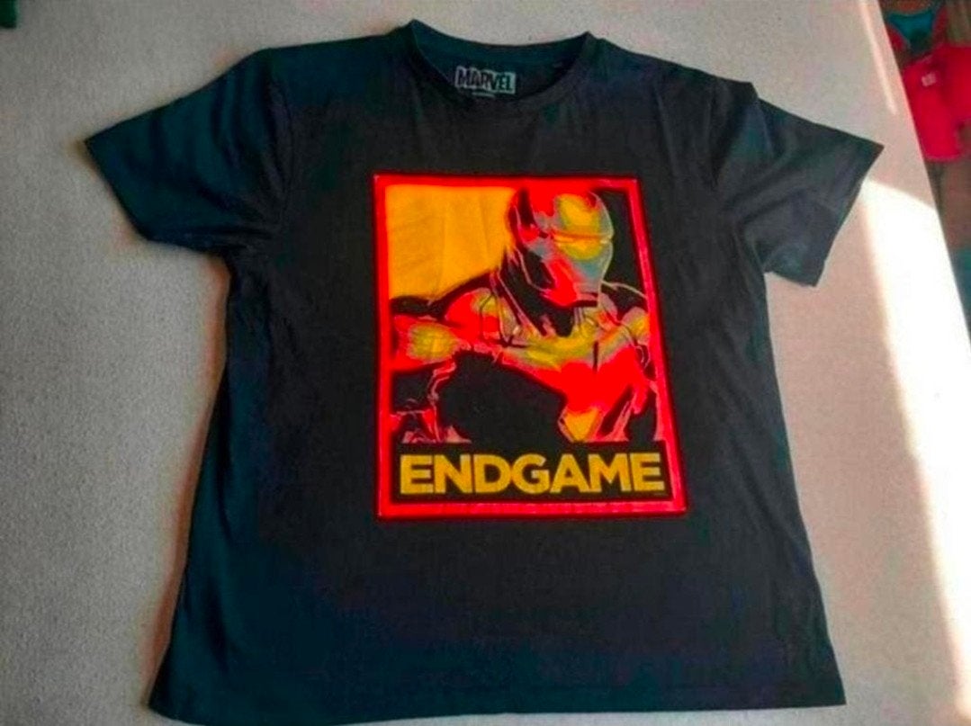Avengers End Game t-shirt Marvel Iron Man., Ophalen of Verzenden, Zo goed als nieuw, Maat 52/54 (L), Zwart