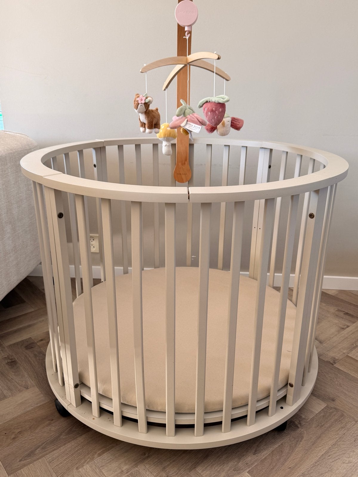 Europe Baby Circa Ronde Box Oatmeal - 90cm, Ophalen, Zo goed als nieuw, Rond, Boxkleed