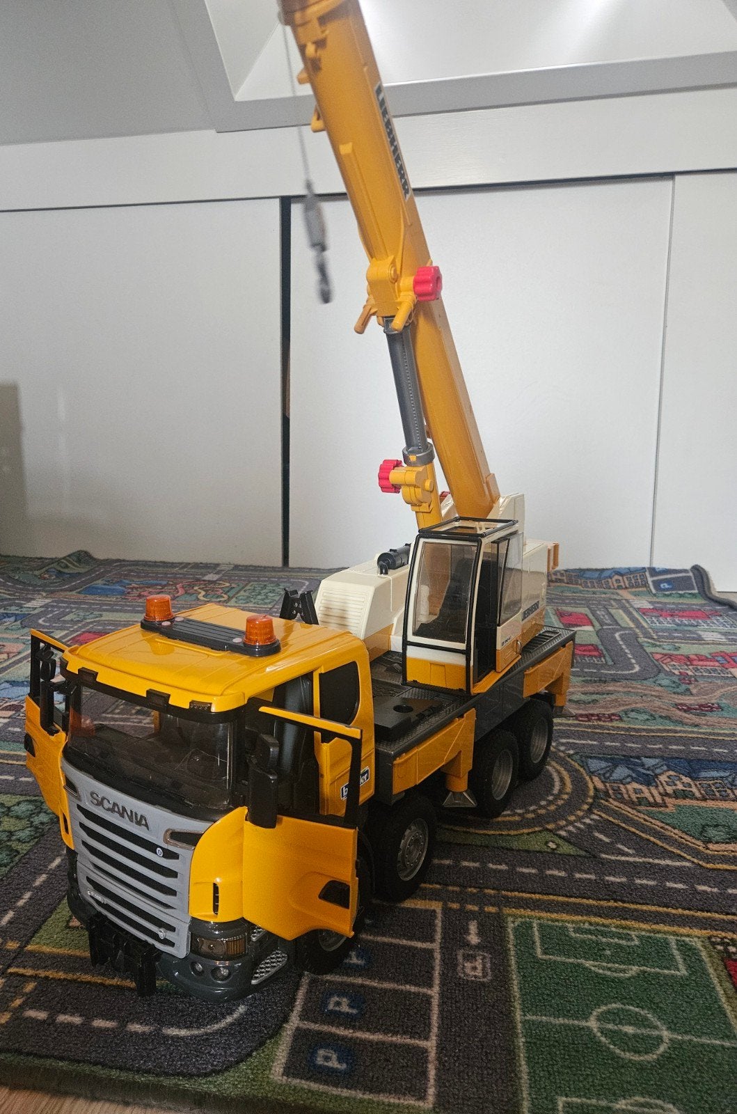 Bruder Scania Liebherr Kraanwagen Speelgoedkraan, Ophalen of Verzenden, Gebruikt