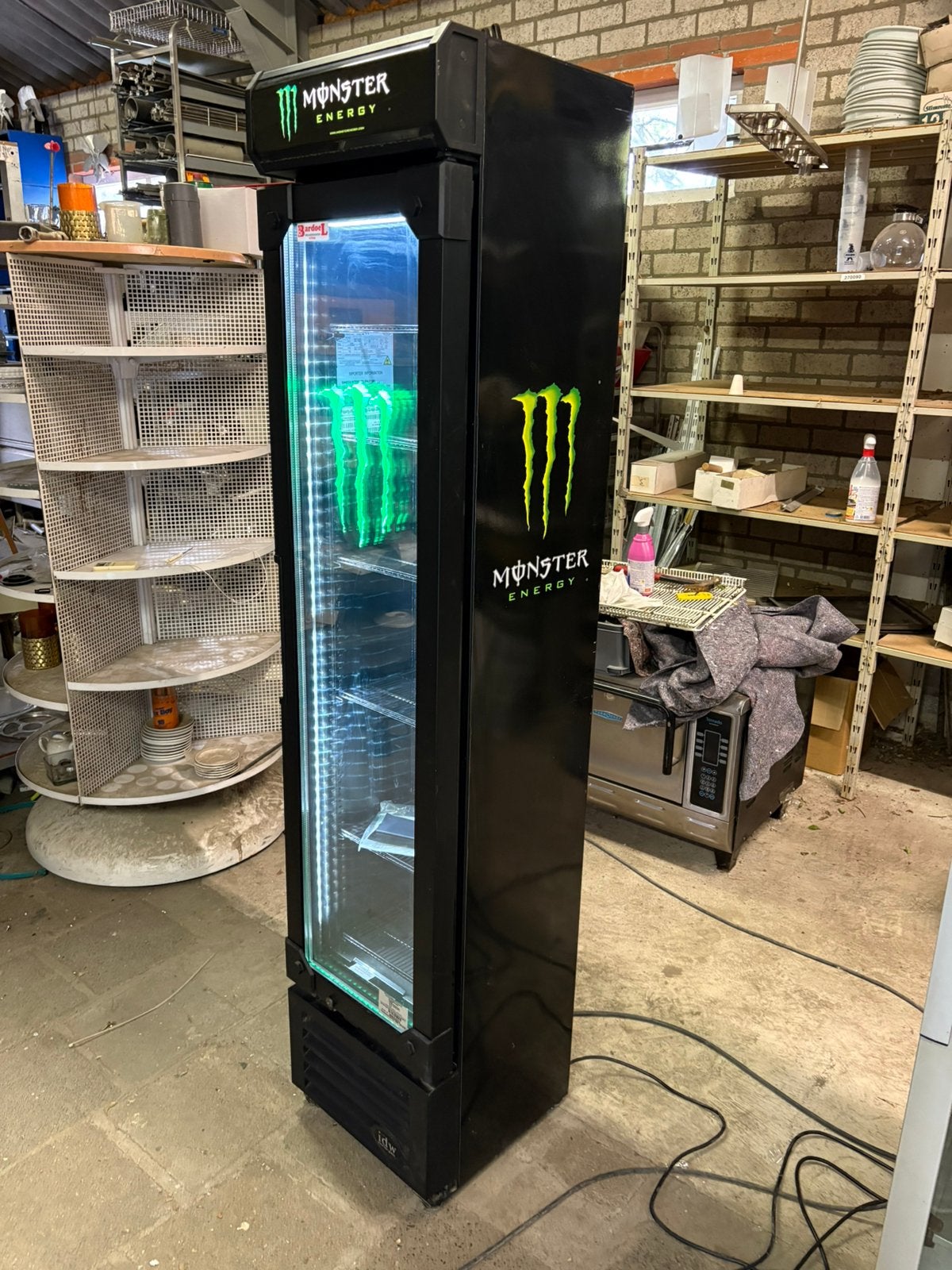 Corona Coca Cola Monster Heineken bier glasdeur koelkast, Ophalen, Zonder vriesvak, 200 liter of meer, 60 cm of meer
