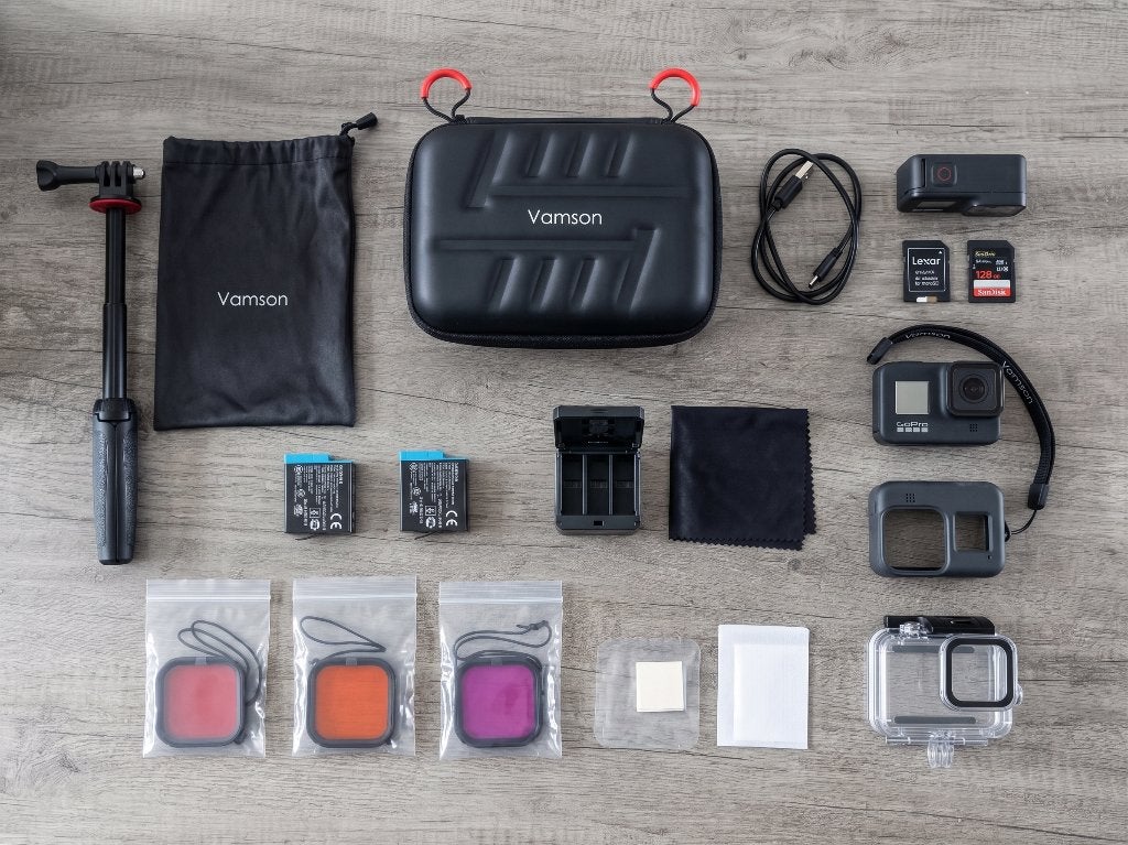 GoPro HERO8 Black + 3 Accu’s + 256GB + Veel Extras
