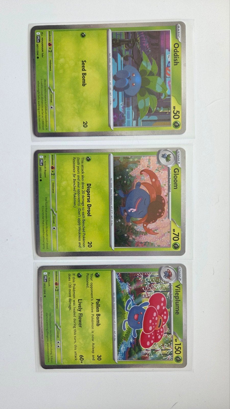 Cosmo Holo Promo Set Oddish Gloom Vileplume PFL, Ophalen of Verzenden