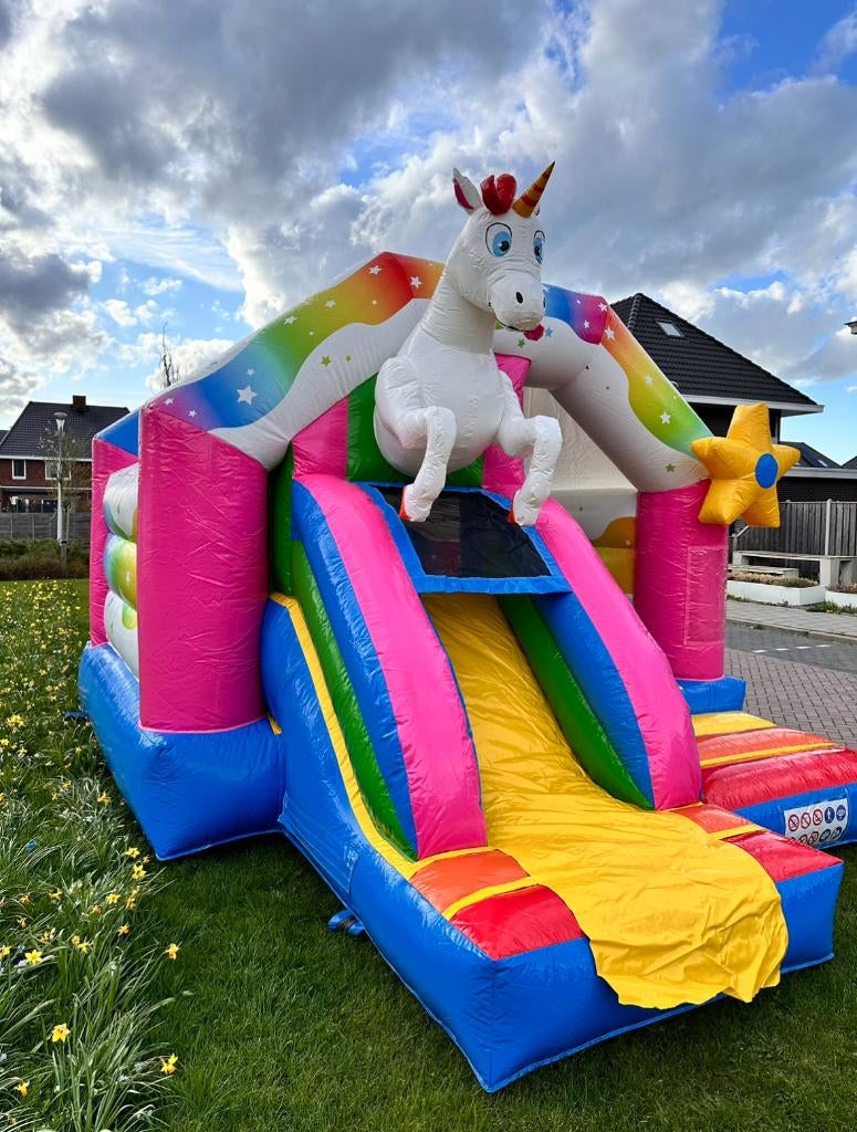 Springkussen Unicorn te huur, Ophalen, Zo goed als nieuw, Overige