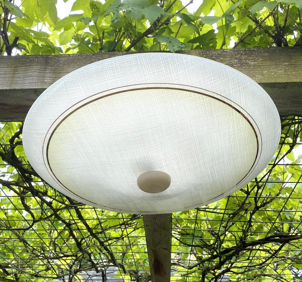 Mooie Retro Plafonniére - retro plafondlamp mid century, Ophalen, Vintage, Meerkleurig, E27 (groot)