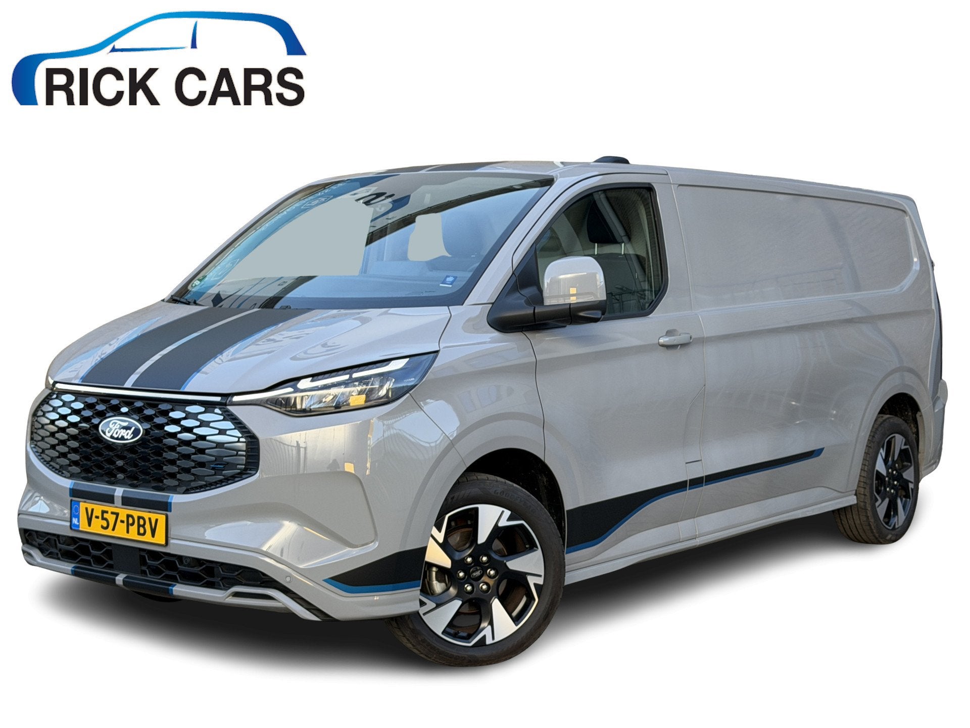 Ford E-Transit Cust. 320 L2H1 Sport 218PK 65 kWh CarPlay/sto, Auto's, Automaat, Dealer onderhouden, Achterwielaandrijving, Gebruikt