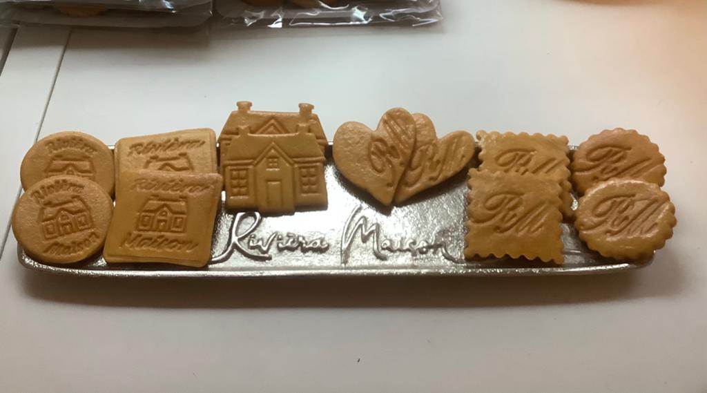 Brocante sier koekje met Riviera Maison logo., Ophalen, Nieuw