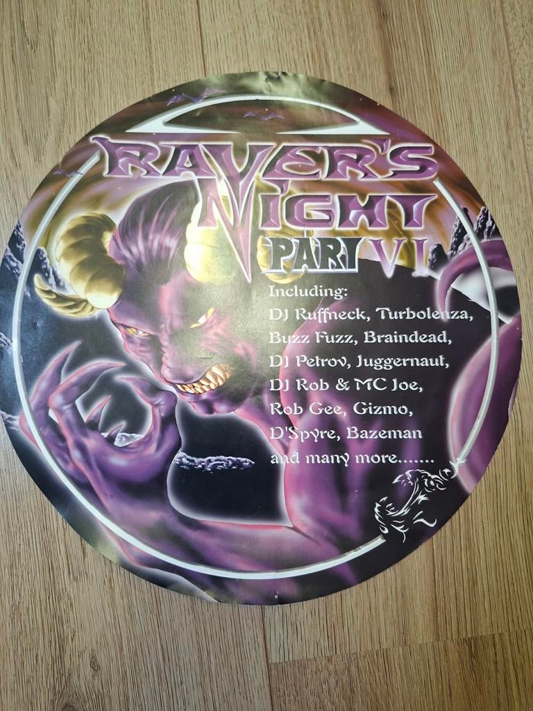 Zeldzaam. Ravers Night part VI Poster uit 1997., Verzamelen, Ophalen of Verzenden, A1 t/m A3, Overige vormen