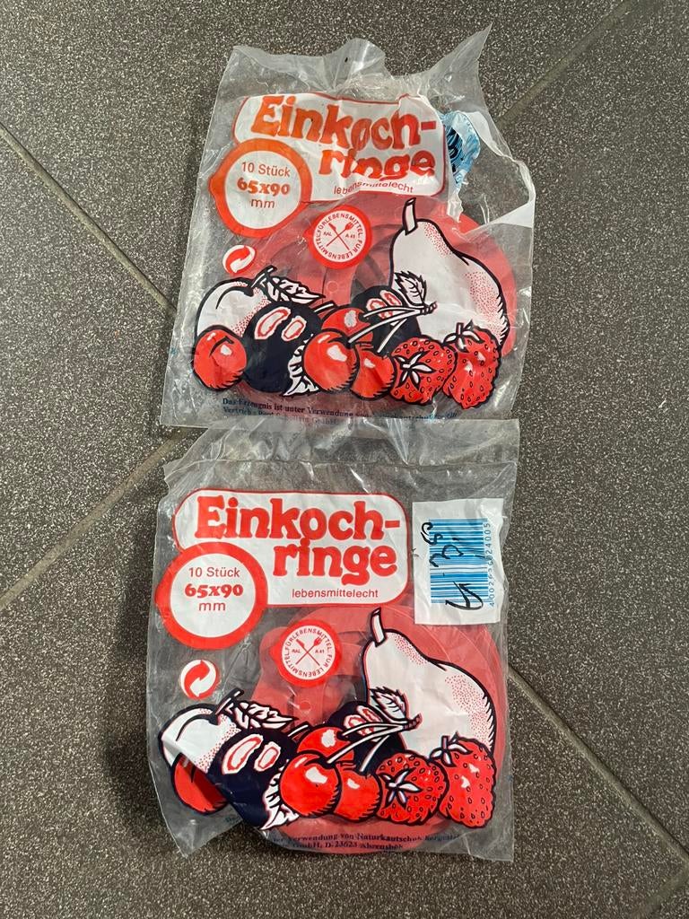Weckpot ringen 16 stuks 65x 90 mm/ 6,5x 9 cm, Ophalen of Verzenden