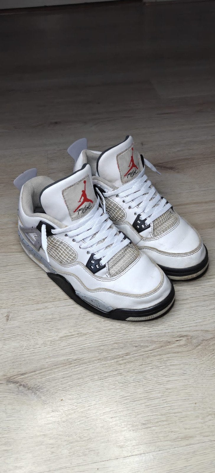 Jordan 4 Retro white cement, Kleding | Heren, Wit, Ophalen of Verzenden, Jordan, Sneakers of Gympen