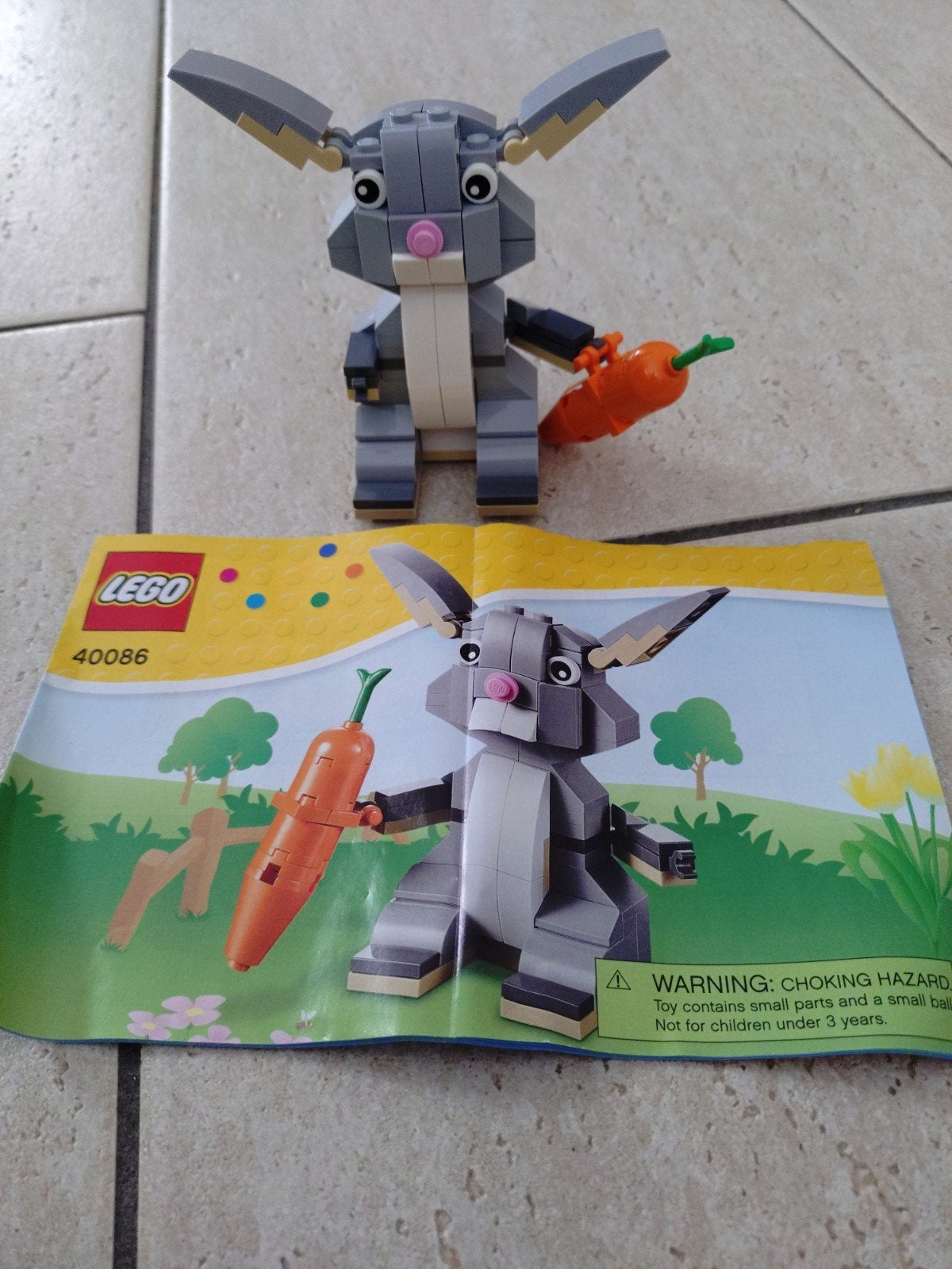 Lego Konijn met wortel (set 40086), Lego, Inclusief instructies, Ophalen of Verzenden, Zo goed als nieuw