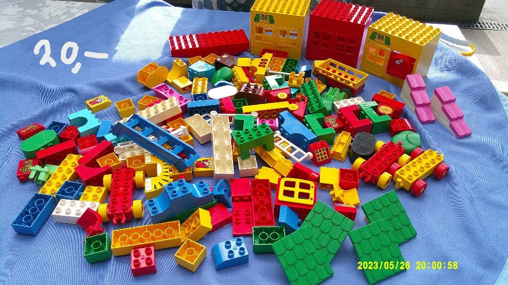 Duplo blokken, bouwplaten, auto's, rails, poppetjes, dieren, Ophalen of Verzenden, Zo goed als nieuw, Duplo
